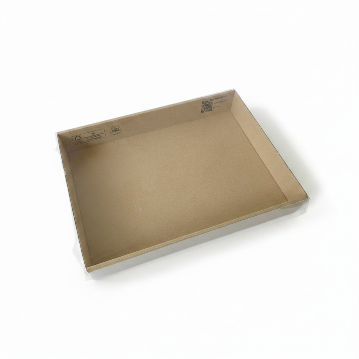 Kutija sa prozirnim poklopcem 302x215x45mm smeđa